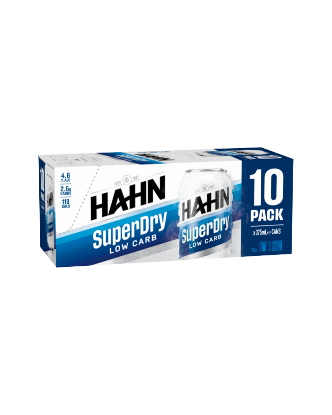 Hahn Super Dry Low Carb 10x375ml cans
