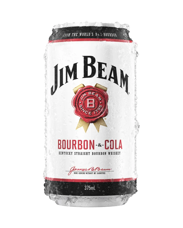 JIM BEAM WHITE DOUBLE SERVE 375 CANS