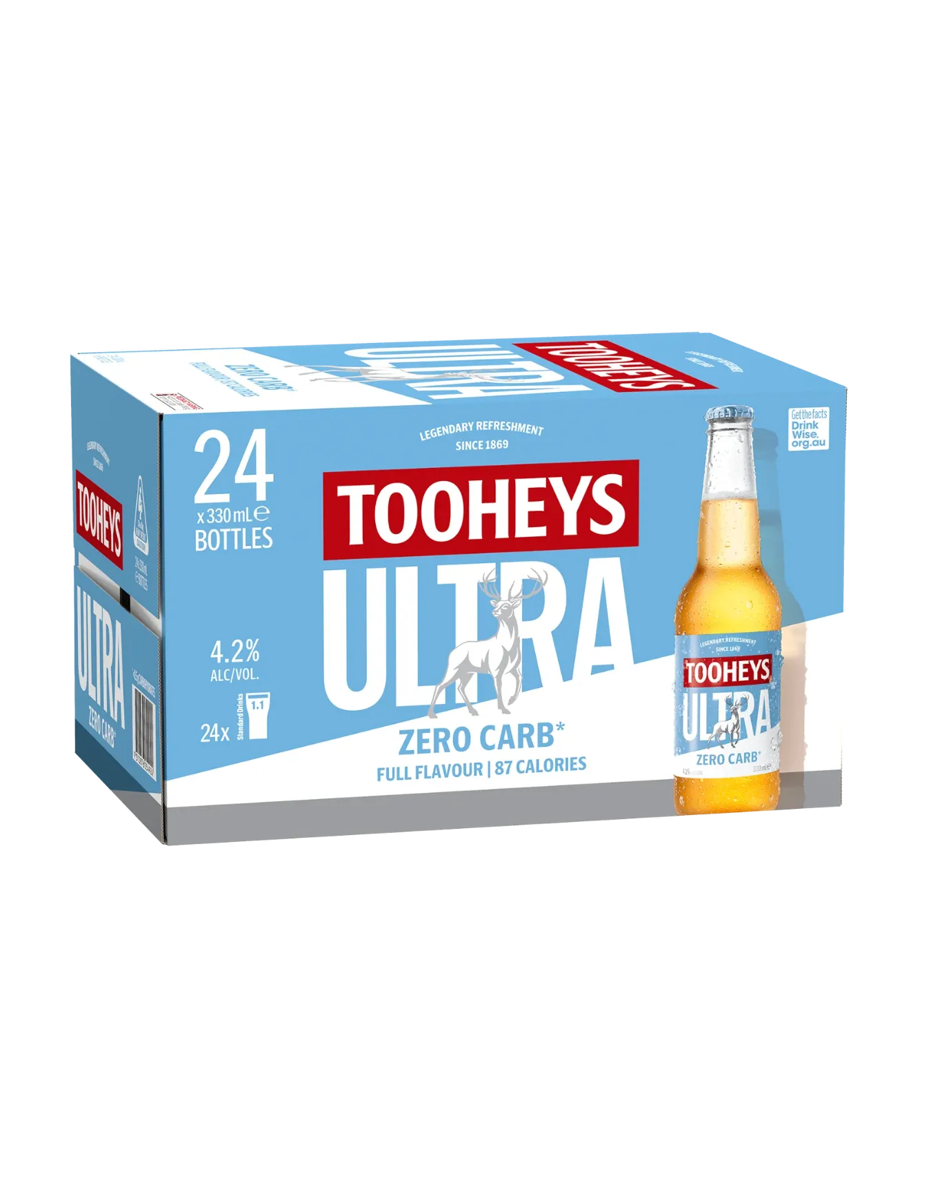 Tooheys Ultra zero Carb 24x330ml bottles