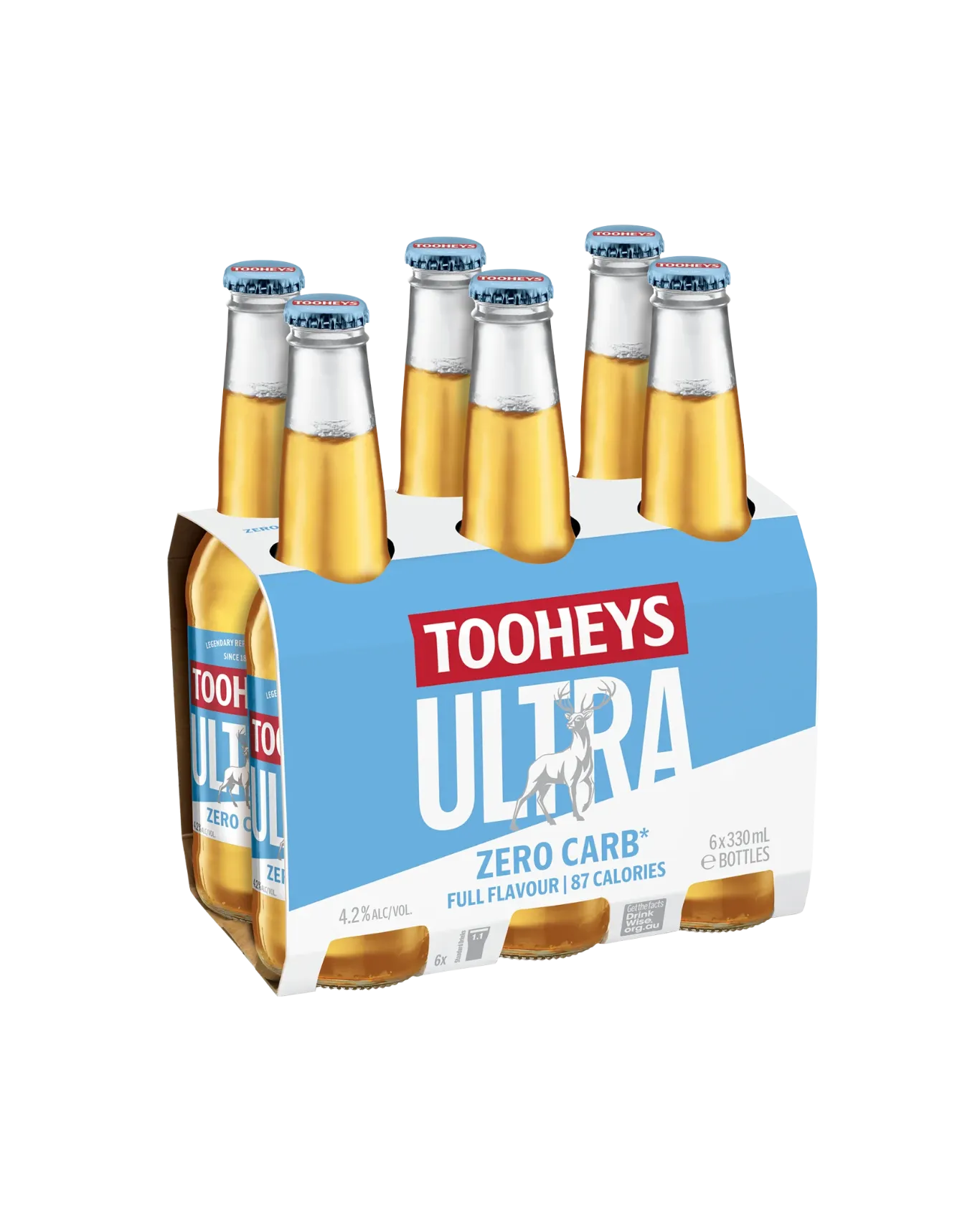 Tooheys Ultra zero carb 6x330ml bottles