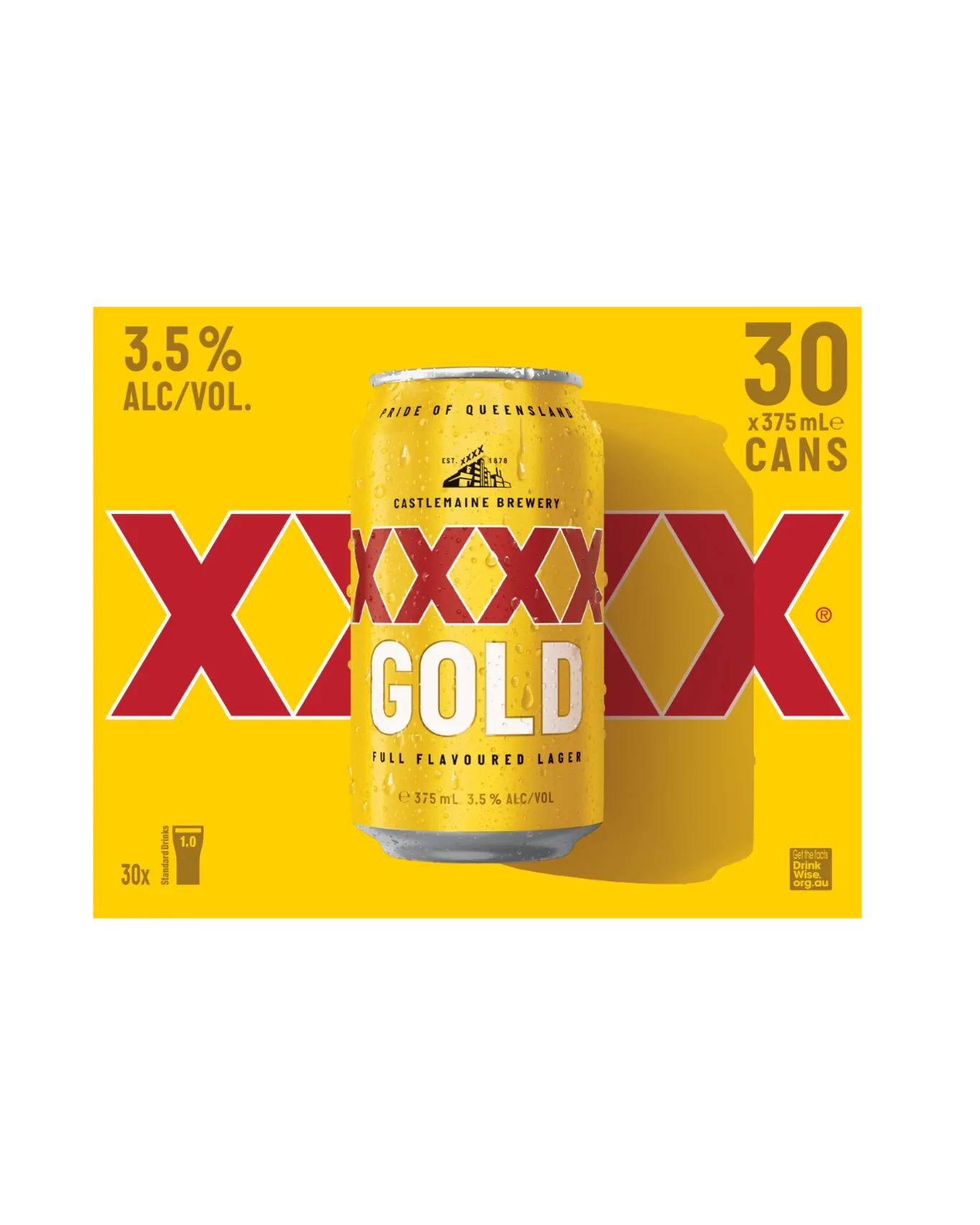 XXXX Gold 30x375ml cans
