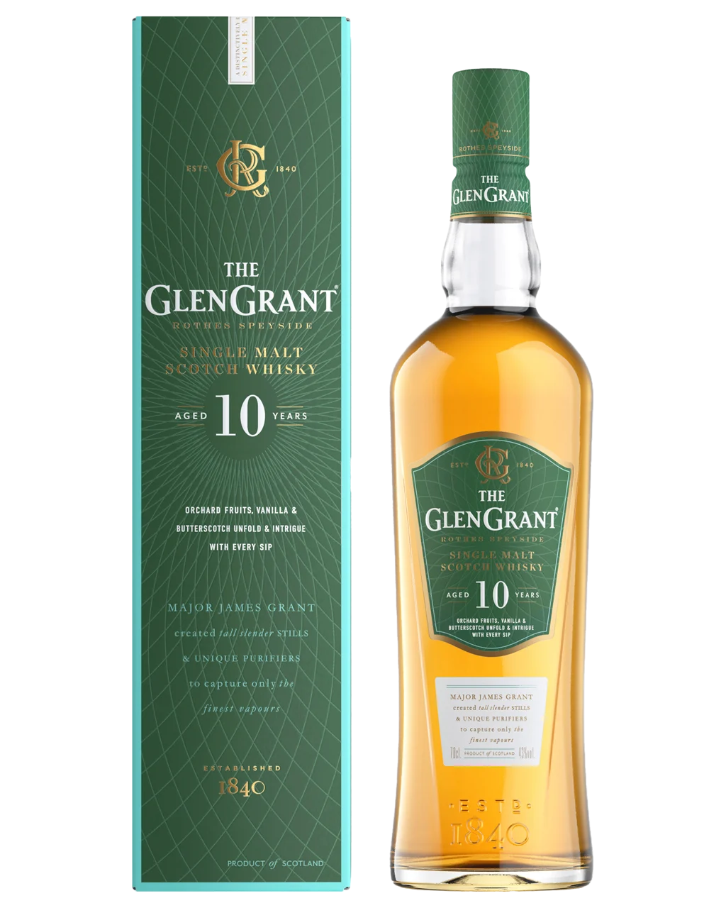 The Glen Grant 10 Year Old Single Malt Scotch Whisky 700mL