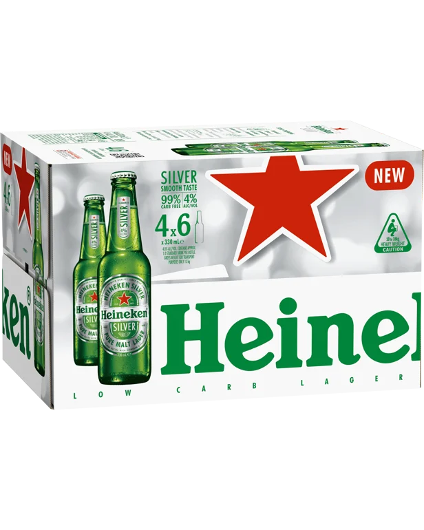 Heineken Silver Bottles  24X330mL