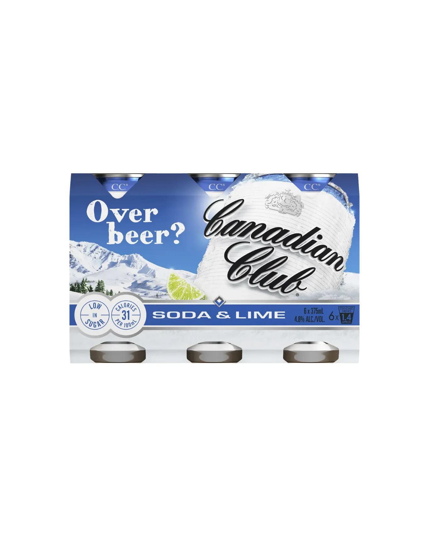 CAN CLUB SODA&LIME4.8%6*375ML