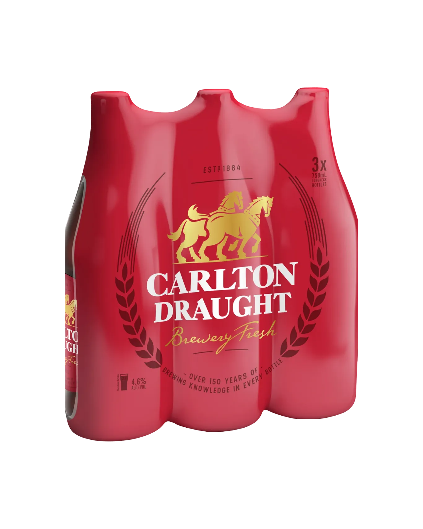 CARLTON DRAUGHT FULL STRENGTH 750ML 3PACKS