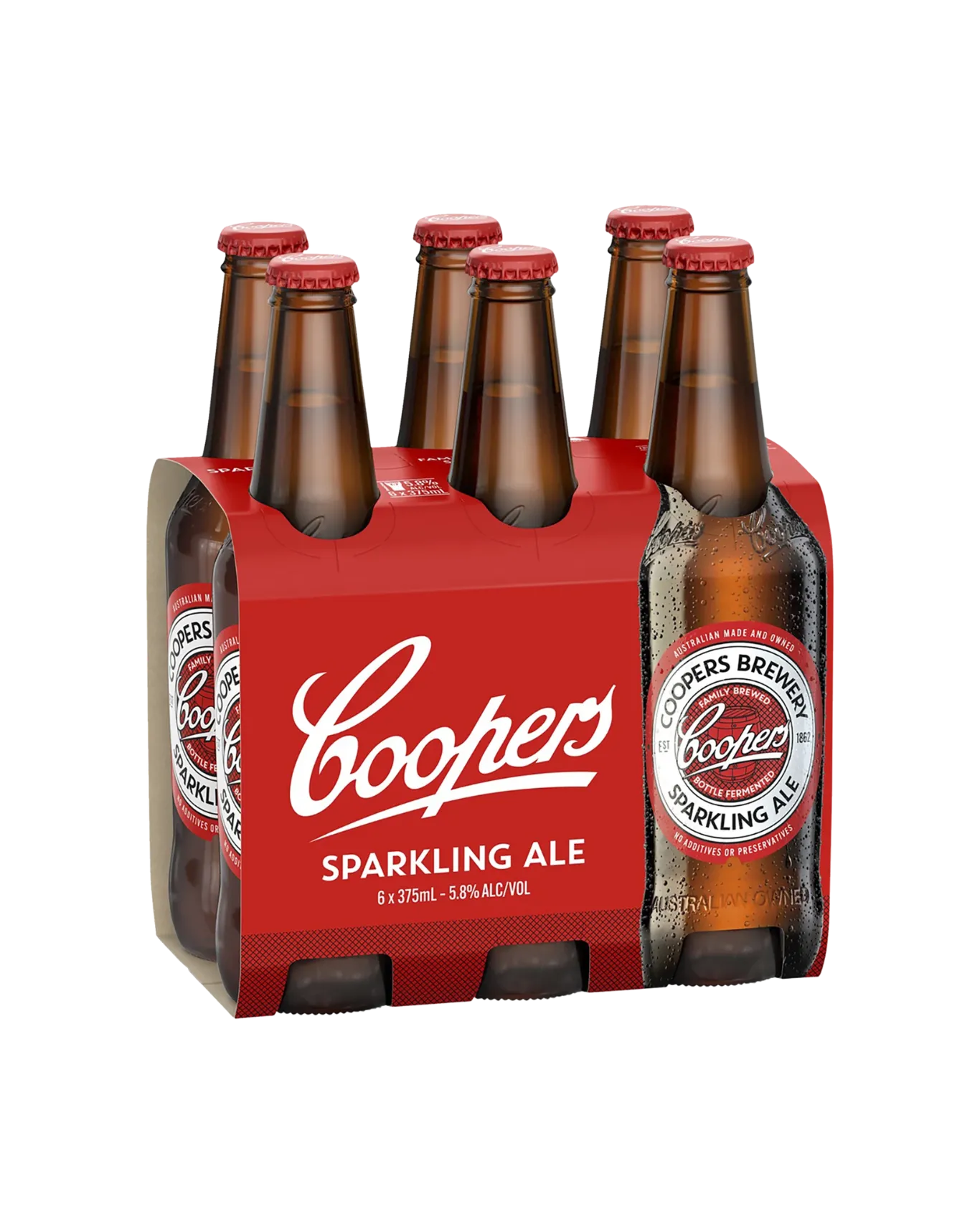 Coopers Sparkling Ale 6 x375 ml bottles