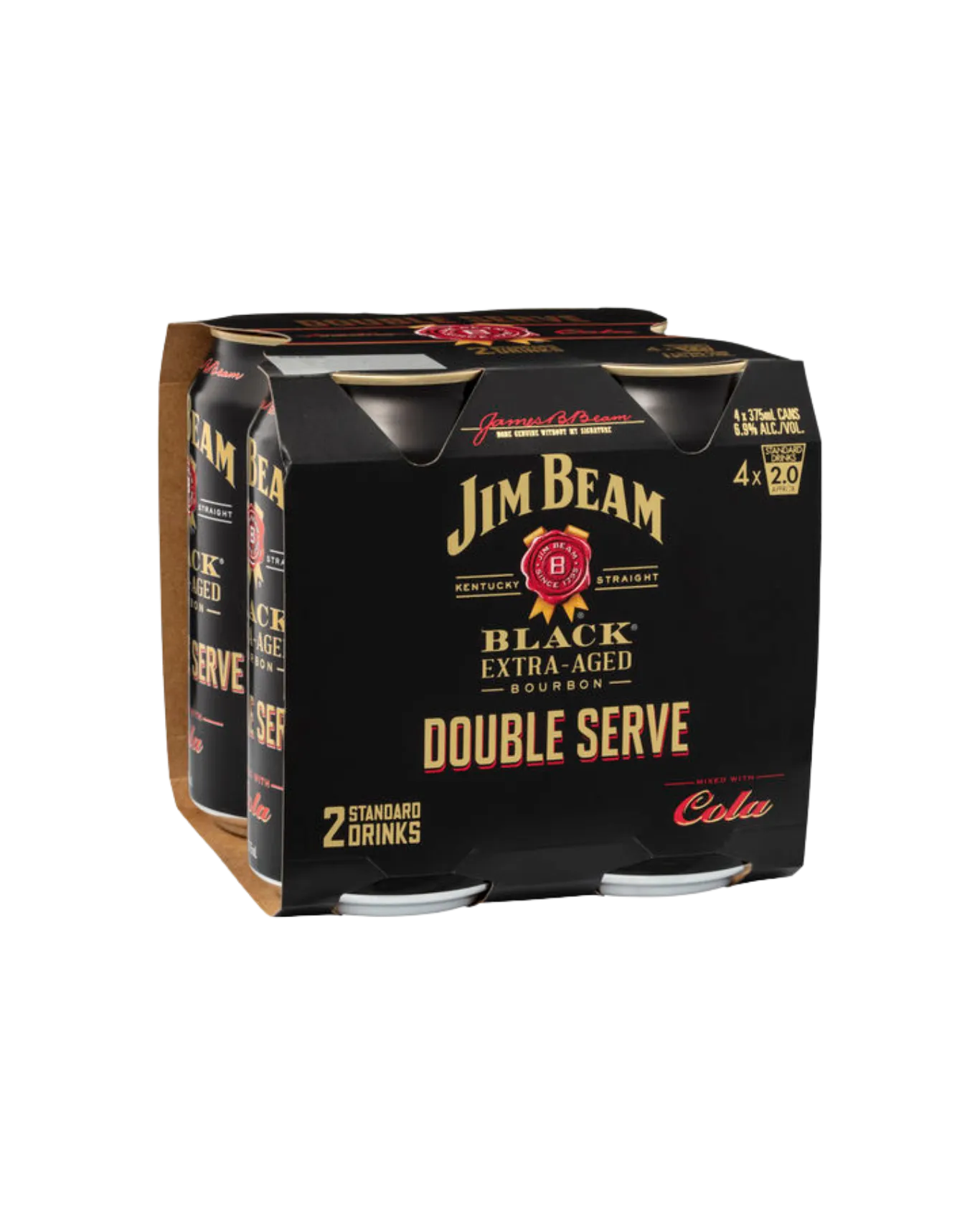 JIM BEAM BLACK DBS 4*375ML