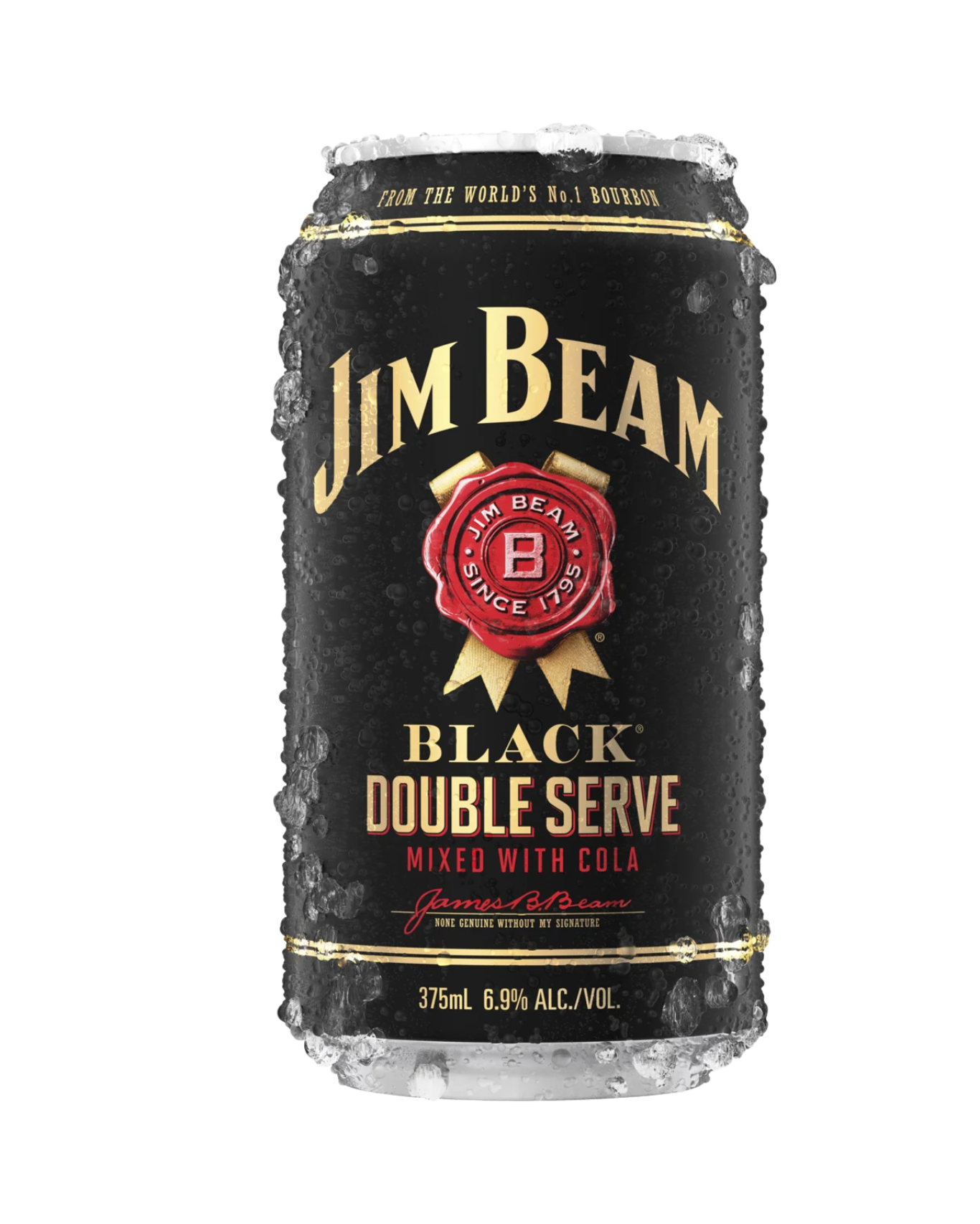JIM BEAM BLACK DOUBLE SERVE 375ML CANS