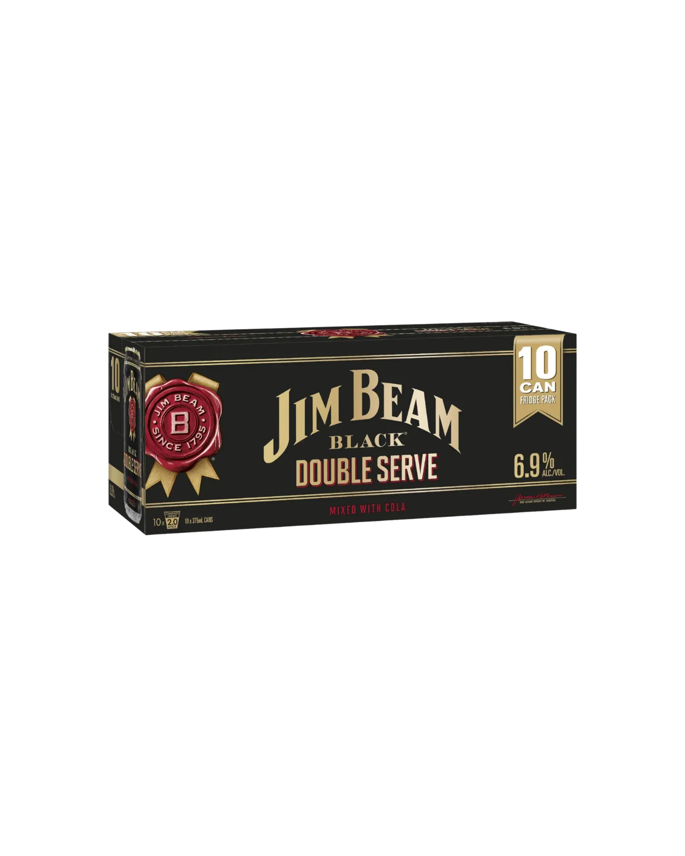 JIM BEAM BLK DBS 10PKCAN 375ML
