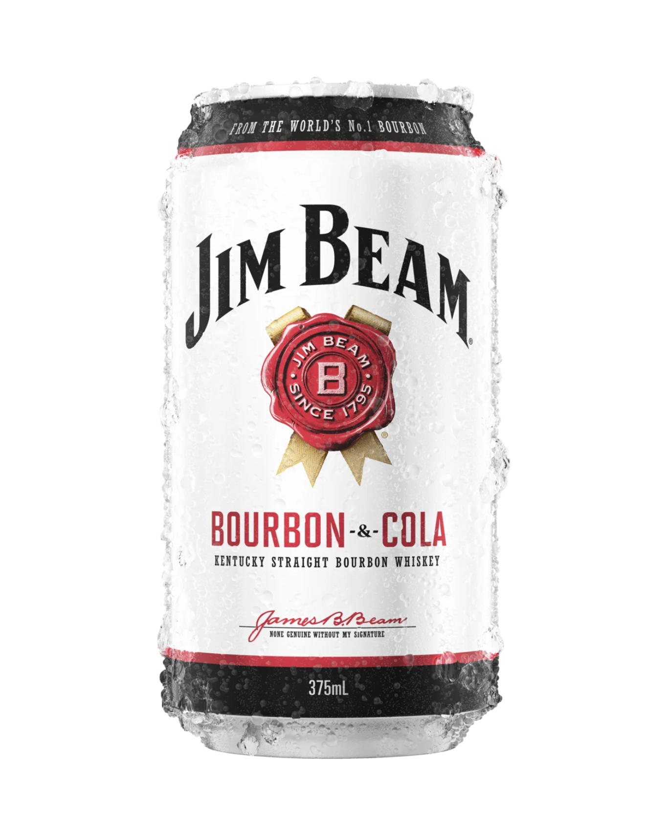 JIM BEAM WHITE BOURBON 375ML SINGLE CAN