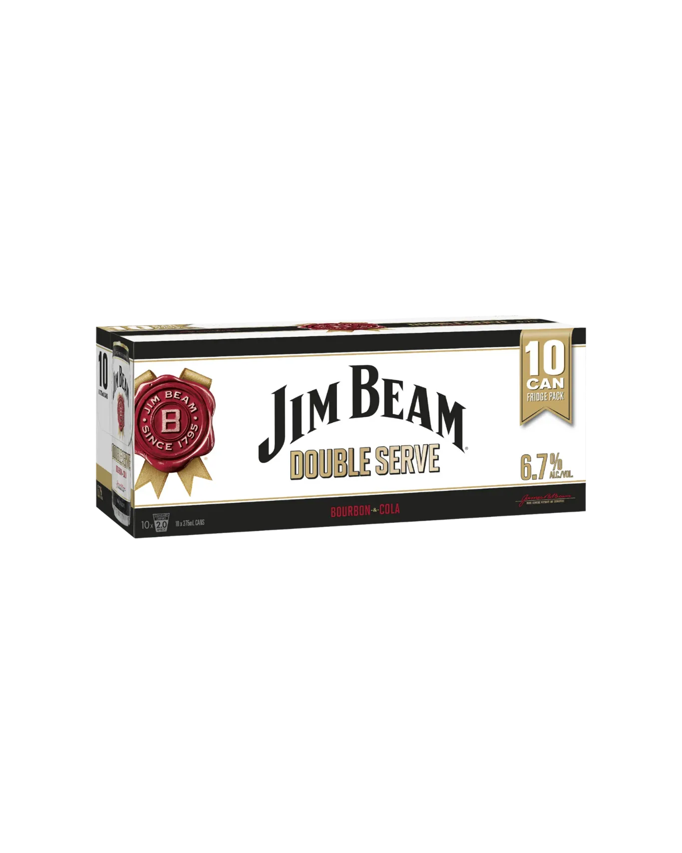 JIM BEAM WHT DBS 10PK375ML