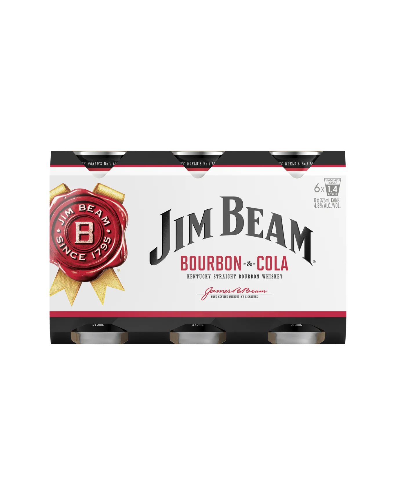 JIM BEAM Burbon & COLA4.8%NEW6*375ML
