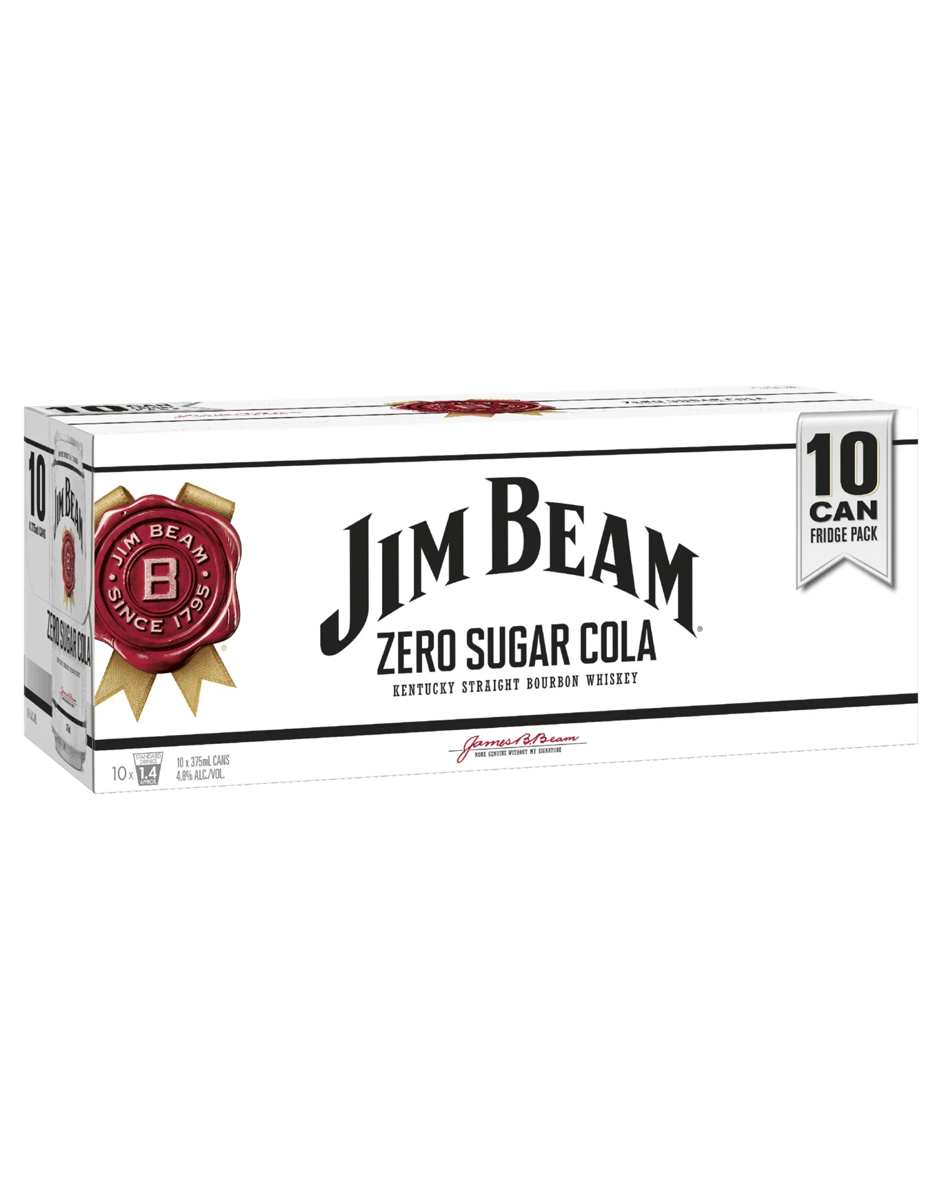 JIM BEAM & ZERO 10PK CAN 375ML