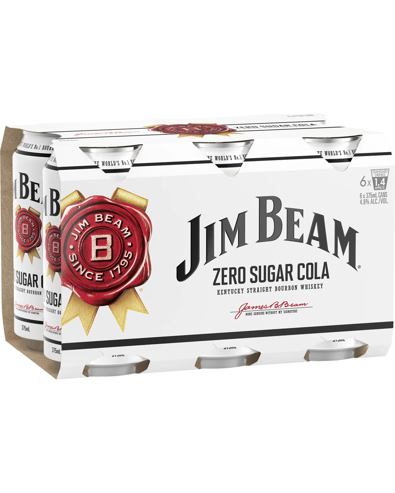 JIM BEAM&ZERO 4.8% 6*375ML