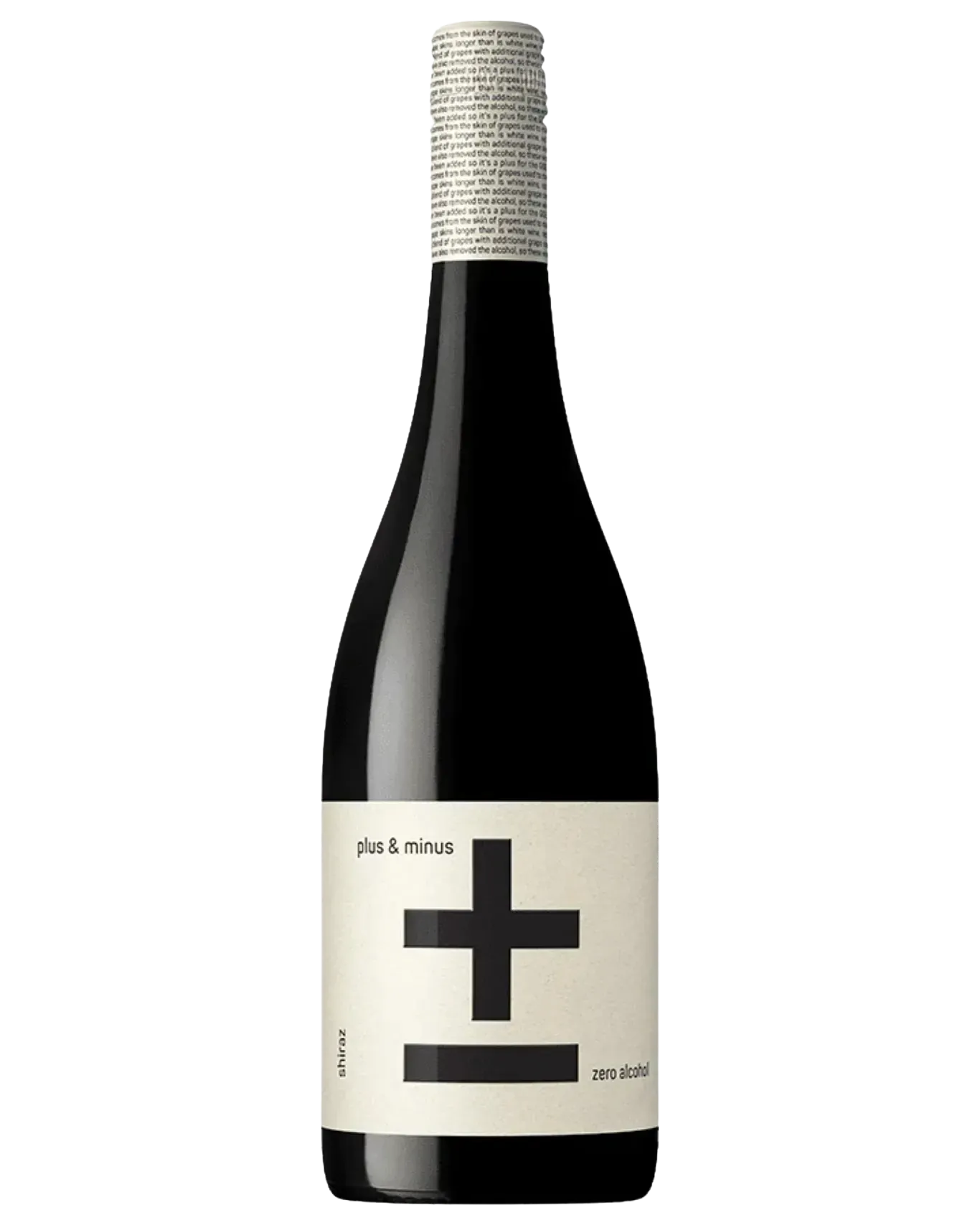 PLUS & MINUS 0% SHIRAZ 750ML